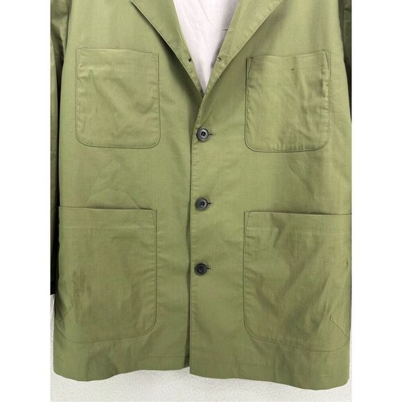 Selected Homme Mens Green Organic Cotton Blend Holdo Hybrid Blazer Jacket 44R - Picture 10 of 15